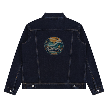 Unisex Vintage Wash Denim Jacket