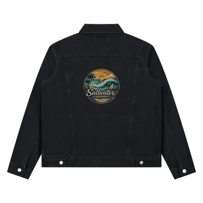 Unisex Vintage Wash Denim Jacket